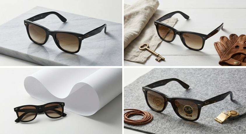 Ray-Ban Wayfarer კლასიკური მზის სათვალე გრადიენტული ლინზებით