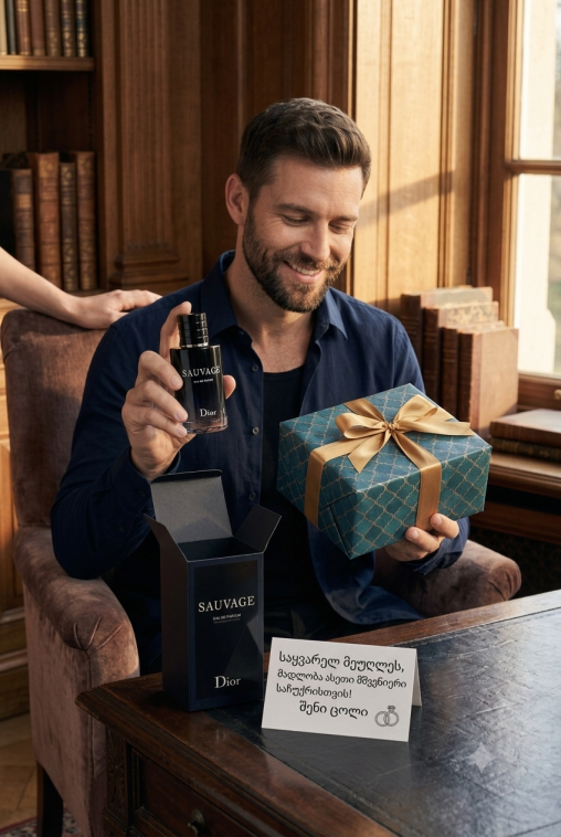 Dior Sauvage – Eau de Parfum მამაკაცის სუნამო საუკეთესო საჩუქარი